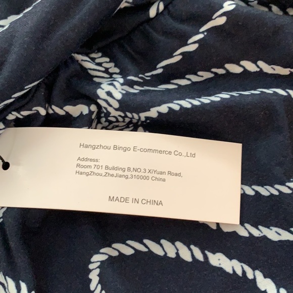 NWT Navy & White Print Maxi Skirt - Picture 3 of 5